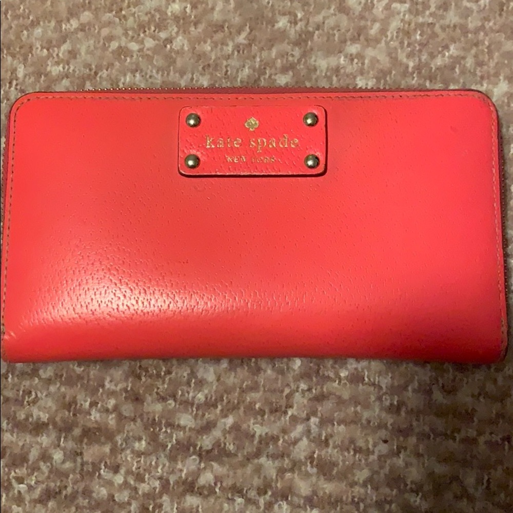 Hot pink Kate spade wallet